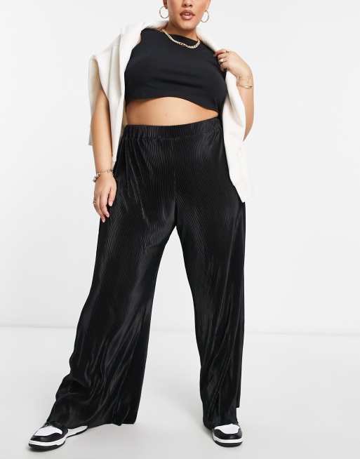 Yours wide leg sweatpants in black