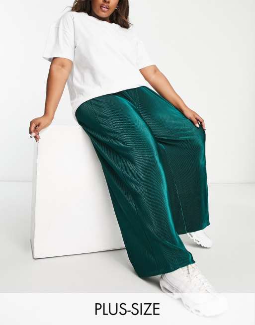 Dark green plus size 2024 pants