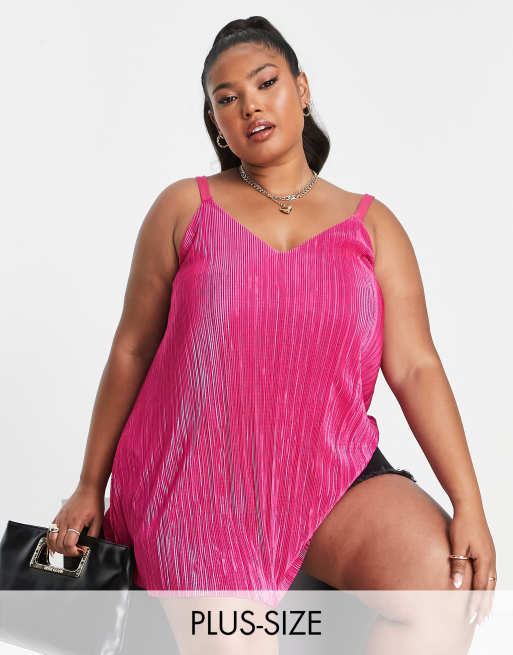 Yours - Plisseret camitop i pink