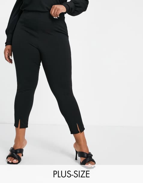 Yours ponte tapered trousers in black - view 1