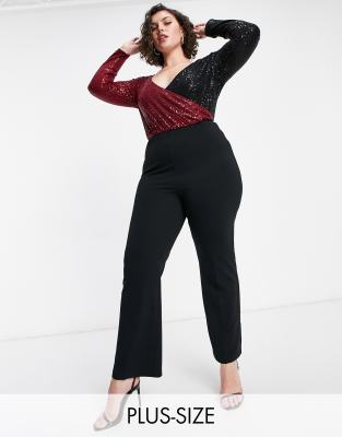 Yours Ribbed Bootcut Pant In Black