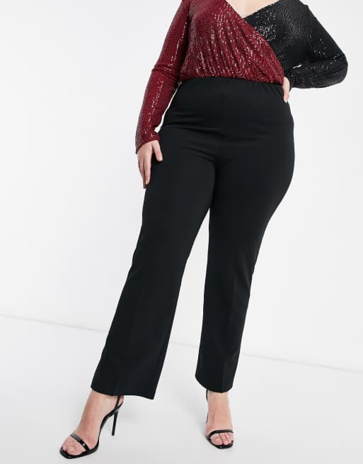 Yours ribbed bootcut pant in black, 4 of 4