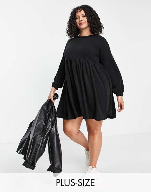 Robe noire babydoll hotsell