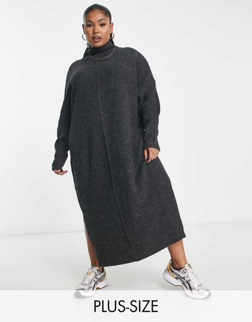 Yours - Robe en maille - Anthracite