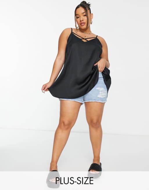 Plus Size Black Cami Top