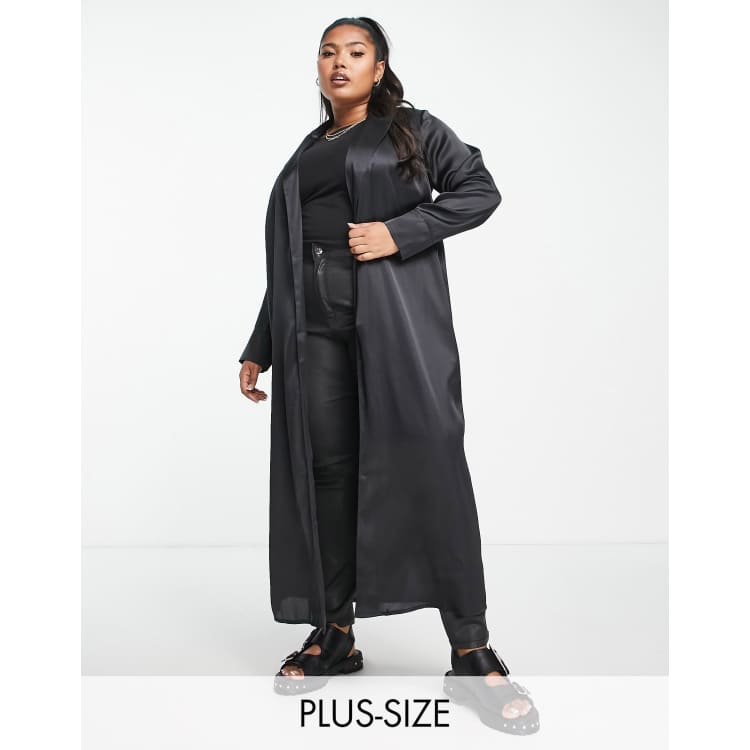 Plus size sale satin duster