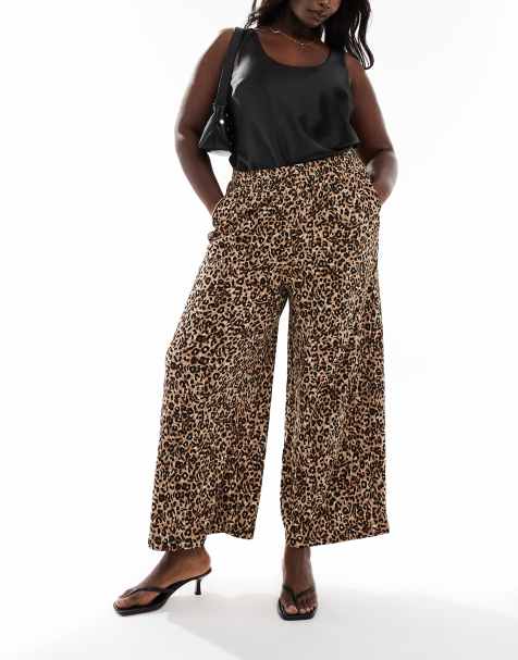 Yours – Schlupfhose mit Leopardenmuster und weitem Bein - view 1