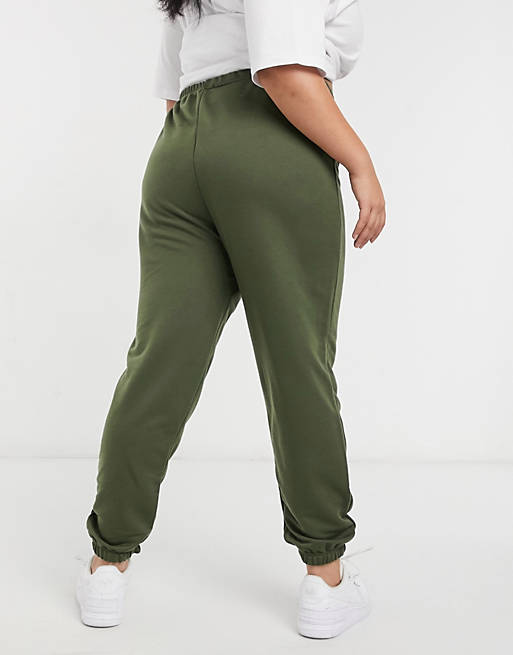 Yours set sweatpants in forest green | ASOS