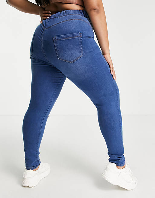Yours SHAPE jeggings in mid blue
