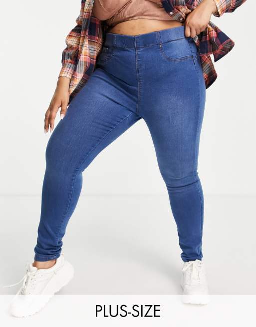 Yours – SHAPE – Jeggings in Mittelblau
