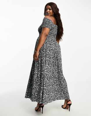 Daisy shops print maxi dress