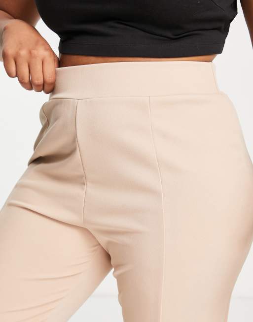 Yours skinny tapered pants in stone | ASOS