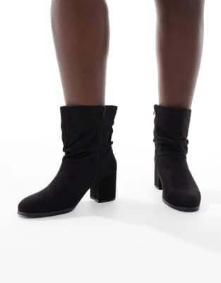 slouchy ankle boots in black