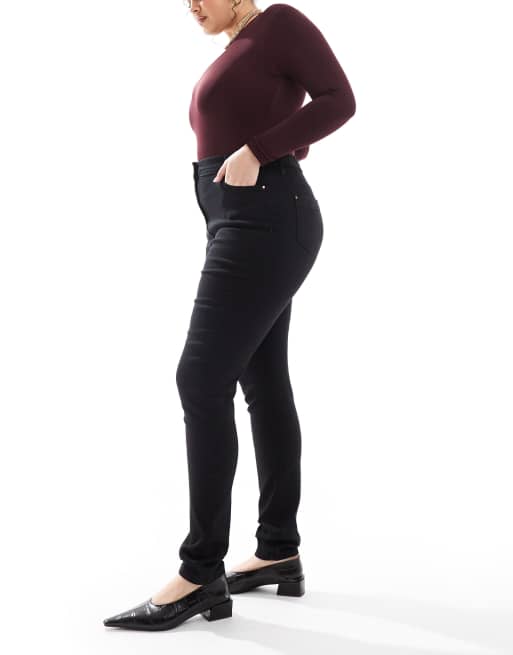 Yours - Sorte og højtaljede skinny-jeans, 3 af 5