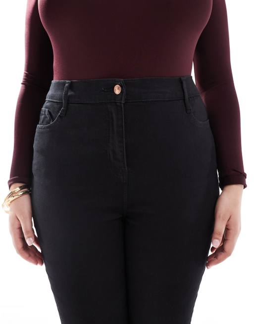 Yours - Sorte og højtaljede skinny-jeans, 4 af 5