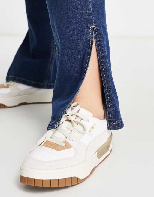 Yours split hem straight leg jeans in mid blue , 4 of 4