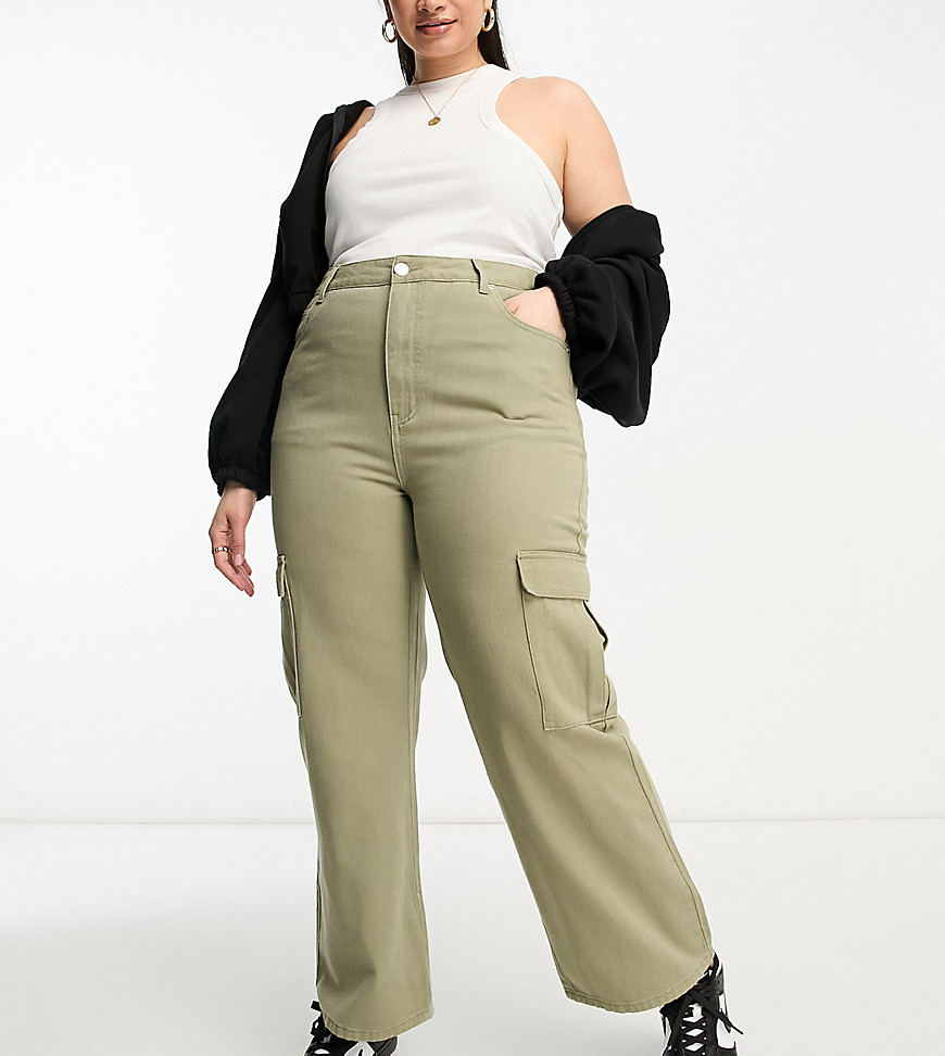 Yours Straight Leg Cargo Jean In Olive-green