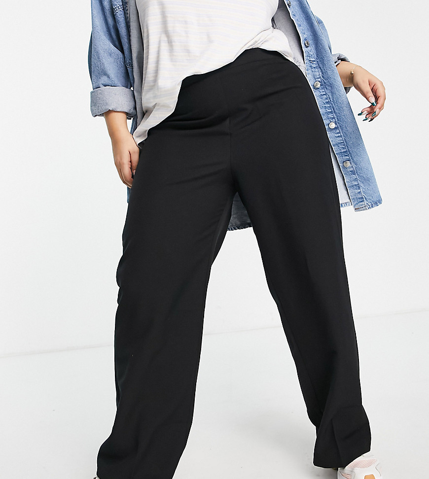 Plus-size trousers by Yours Waist-down dressing High rise Stretch-back waist Straight fit