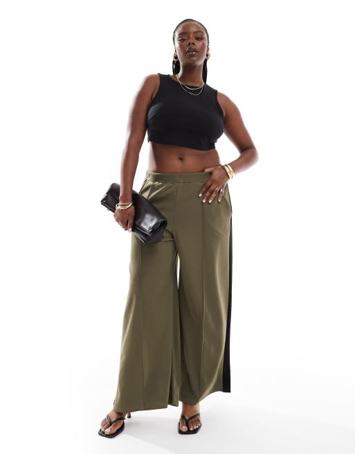 Yours stripe side pants in khaki