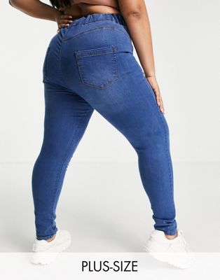 Yours superstretch skinny jeans in blue