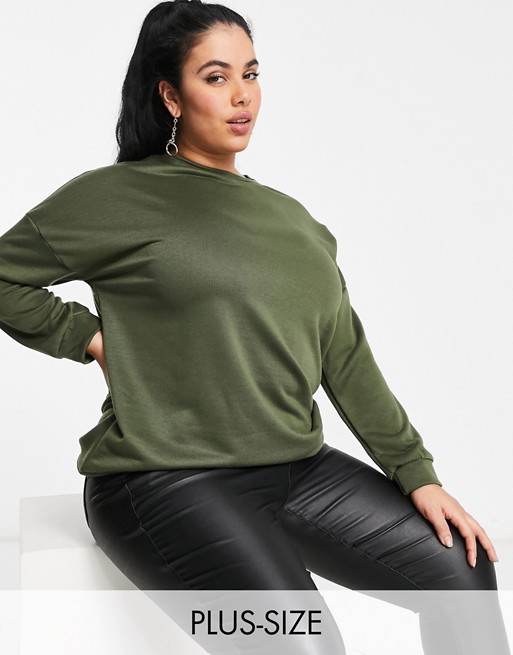 Yours sweatshirt co-ord in forest green