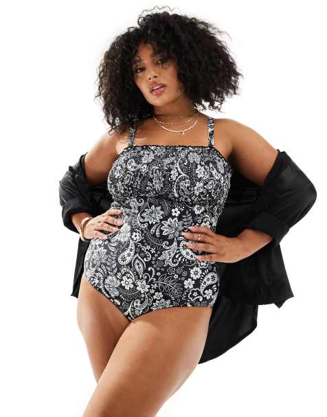 Yours swimsuit in paisley print - view 1