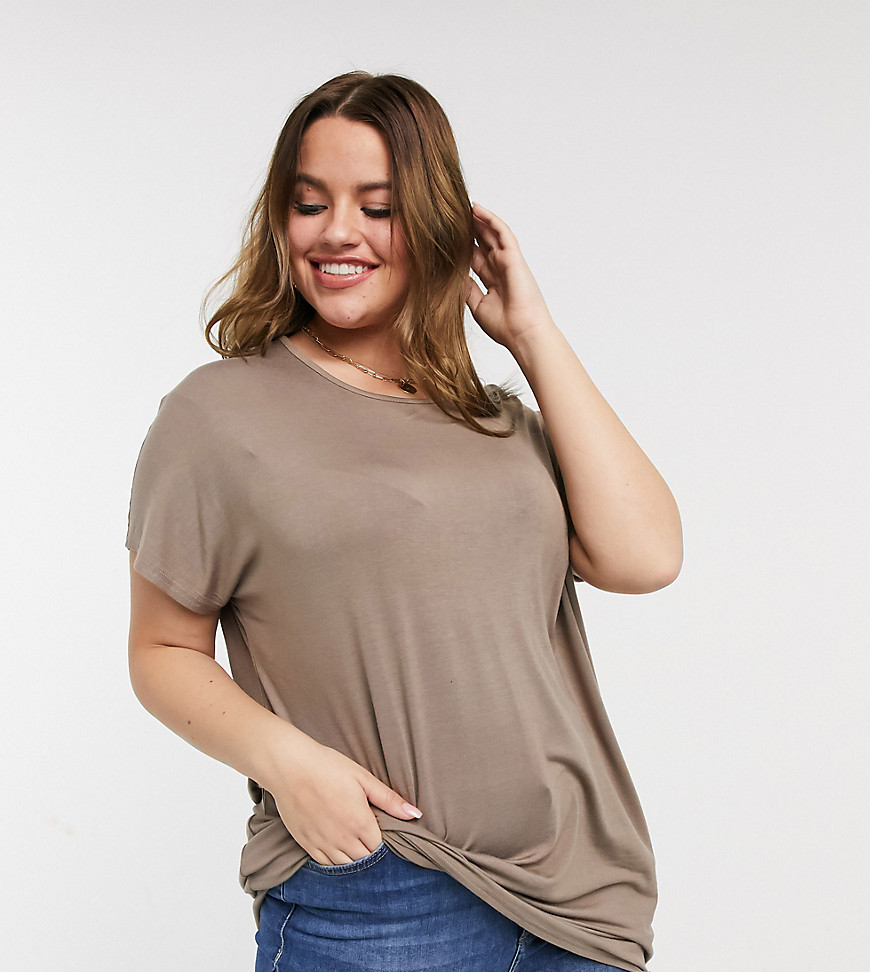 Yours T-shirt In Mocha-brown