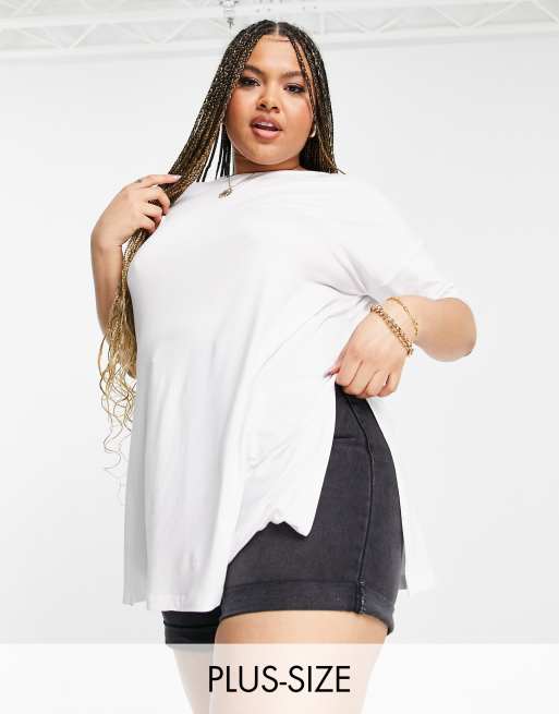 Yours - T-shirt oversize - Blanc