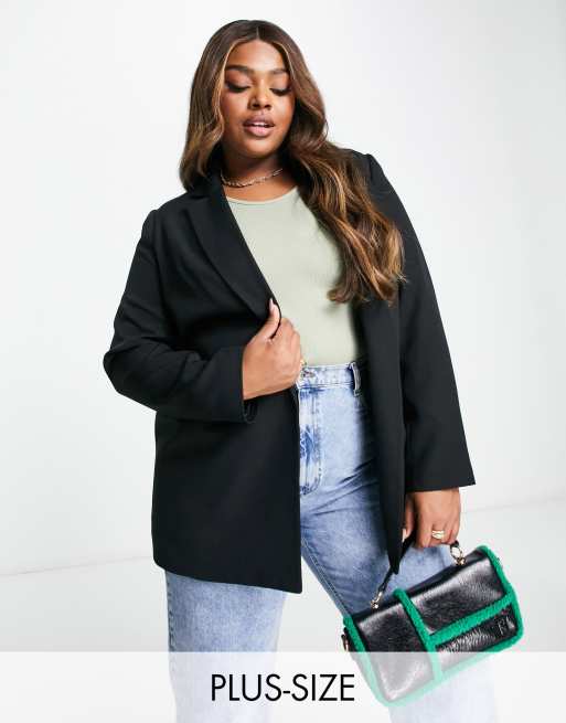 Plus size outlet tailored blazer