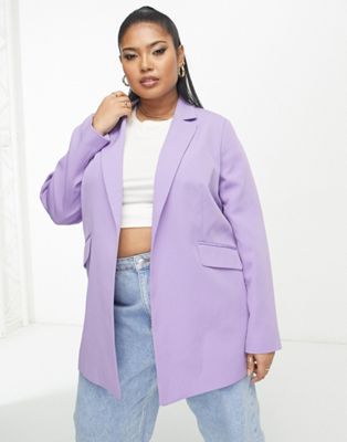 Yours tailored blazer in lilac