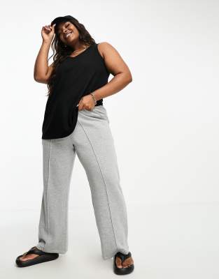 Yours Tank Top With Cut Out Detail In Black