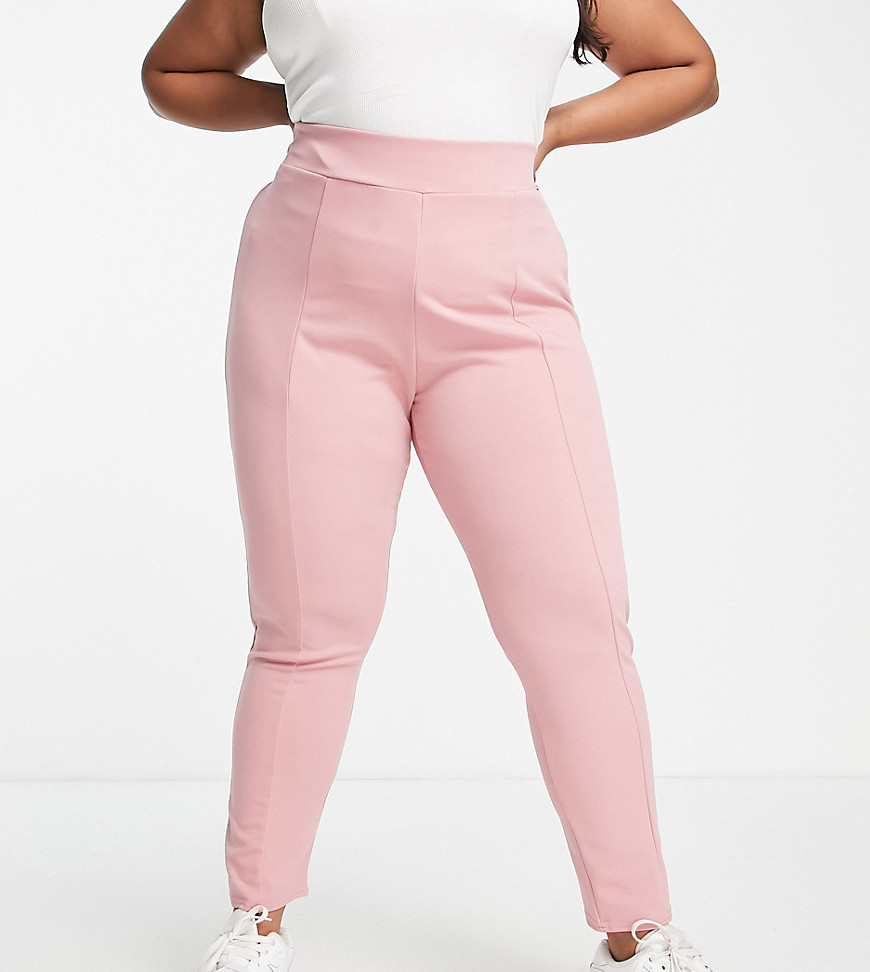 Yours tapered pants in blush pink