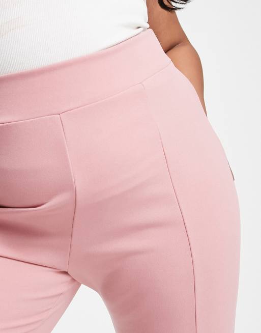 Yours tapered pants in blush pink, 3 of 4