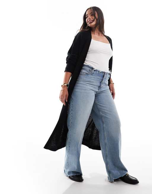 Yours - Vest met lange pasvorm in zwart