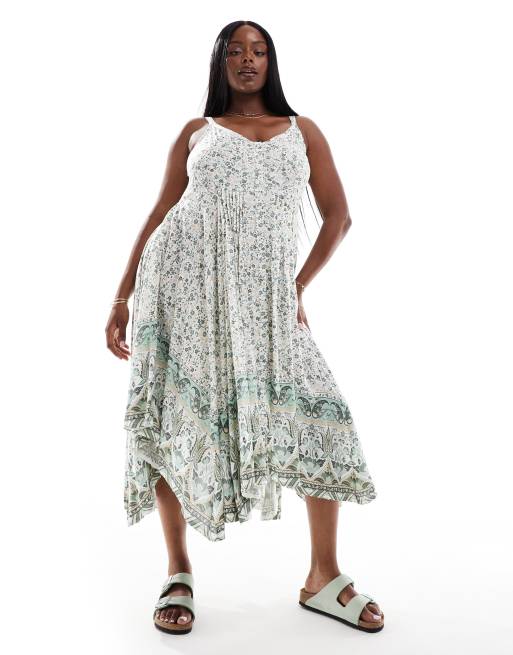 Yours - Vestito midi con spalline sottili e stampa floreale