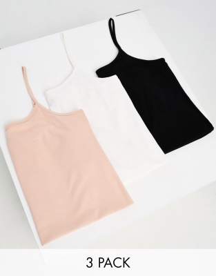 Yours Yours vests in black nude and white-Multi