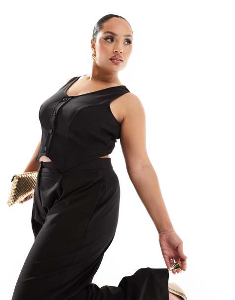 Yours waistcoat top in black - view 1