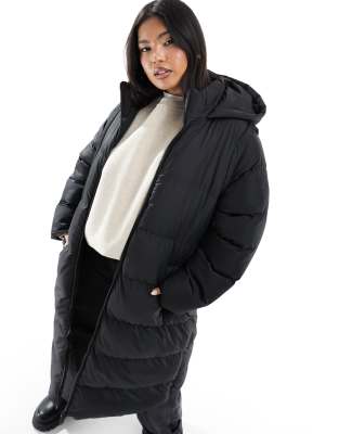 Yours - Wattierte 2-in-1-Steppjacke in Schwarz