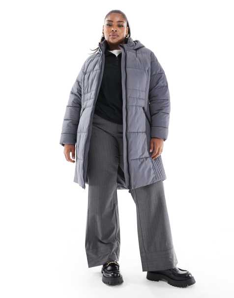 Yours – Wattierte Jacke in Grau mit Ziernaht - view 1