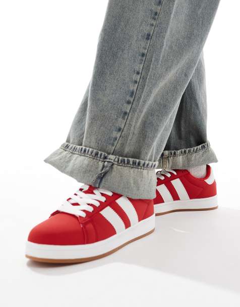 Yours – Wattierte Skater-Schuhe in Rot - view 1