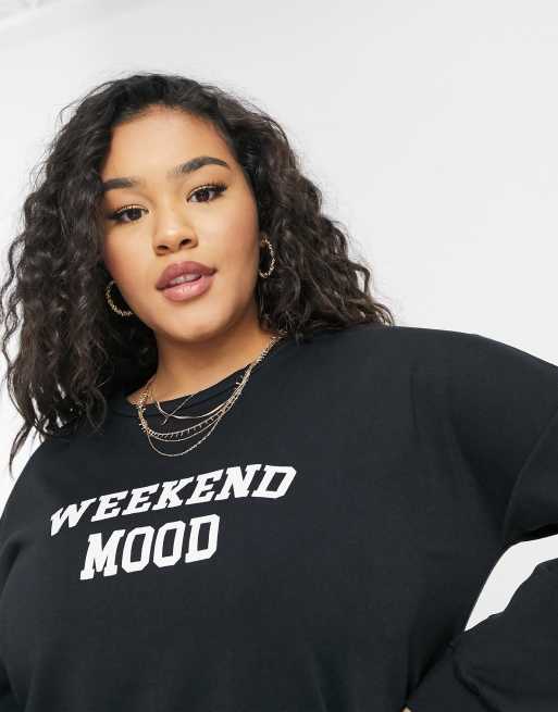 Weekend slogan sweatshirt sale