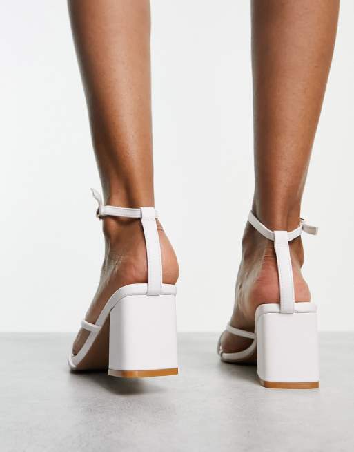 Asos white best sale block heels