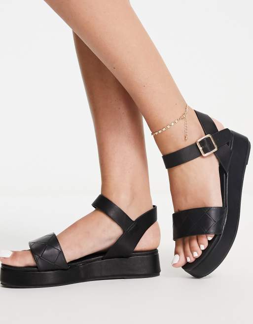 Black flatform sandals store asos