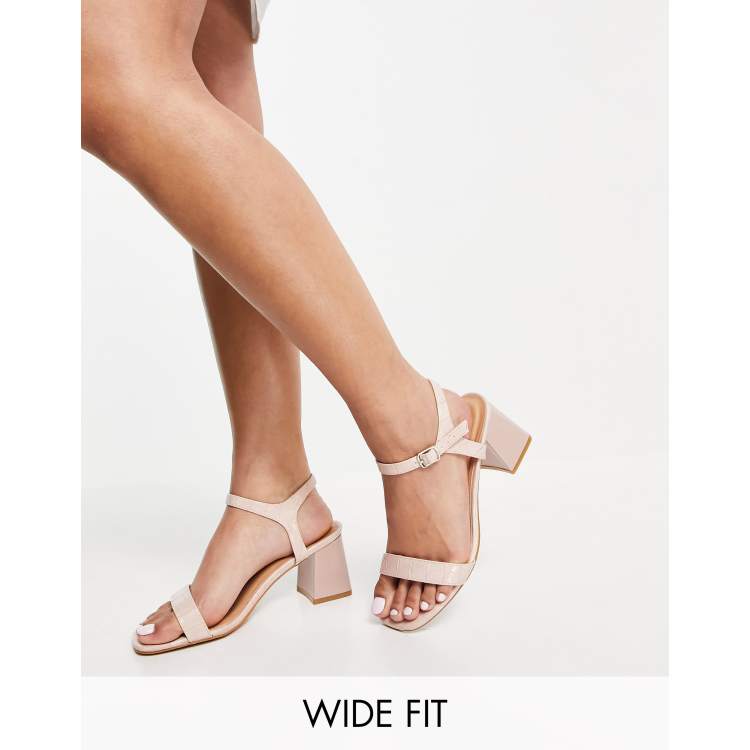 Nude block heels sales asos