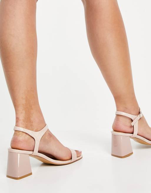 Nude small heeled outlet sandals