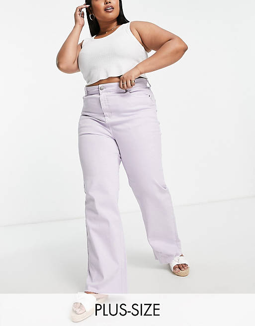 Yours wide leg jeans in lilac