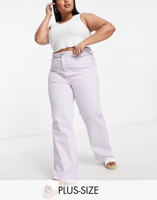 Yours wide leg jeans in lilac