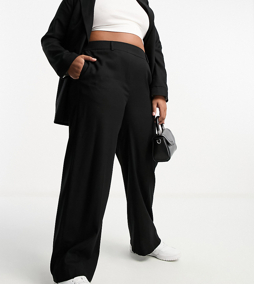 Yours Tailored Wide Leg Pants In Black