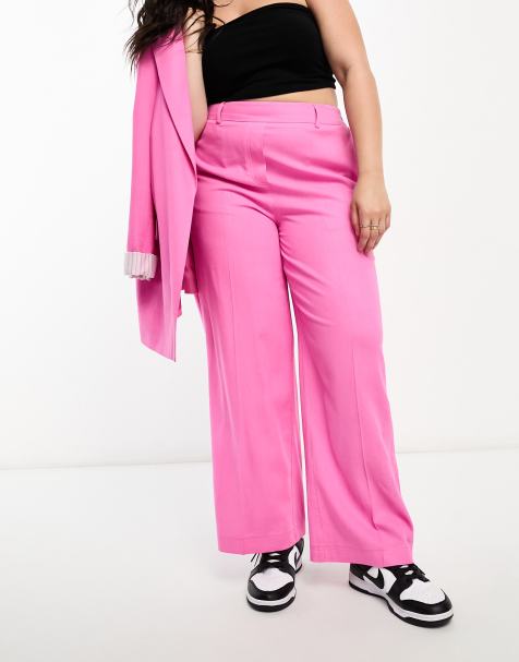 Pink Wide Leg Trousers for Women | ASOS