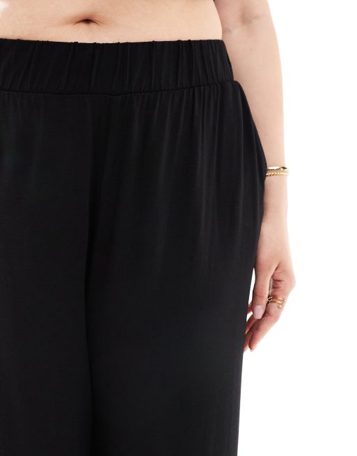Yours wide leg pants in black, 4 of 5